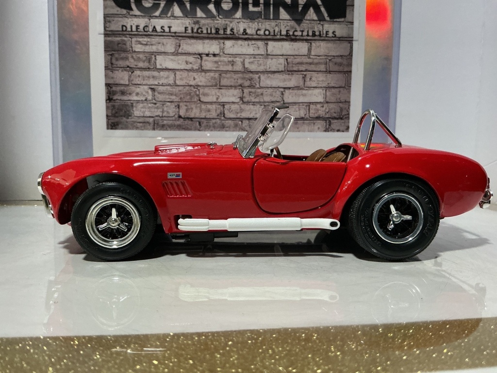 1:18 FASTEST 1965 Shelby Cobra 427 Red on Brown