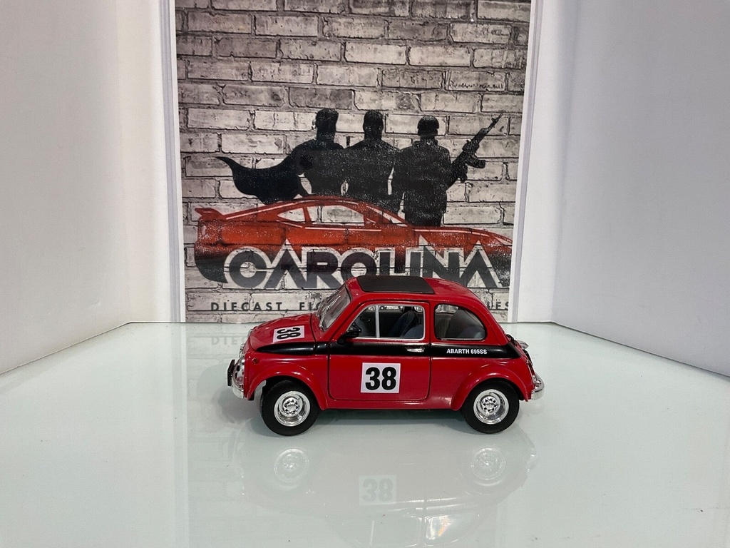 1:18 Road Signature Fiat Abarth RED ON Gray * No Tail Light *