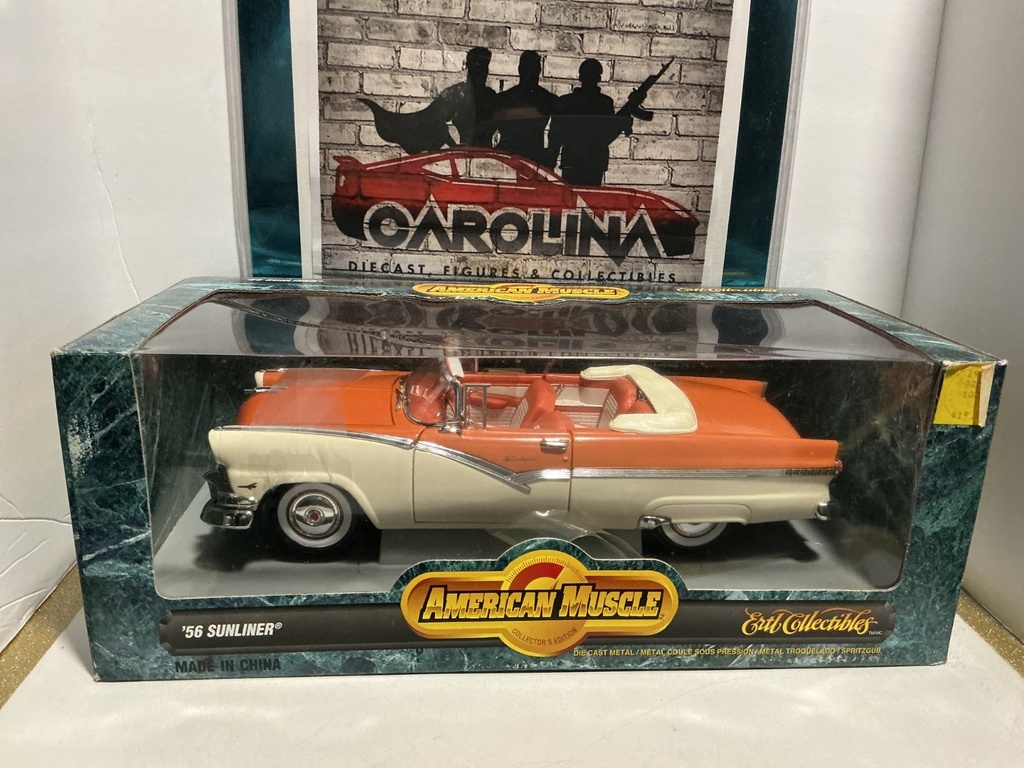 1:18 ERTL/AMERICAN MUSCLE ‘56 SUNLINER [ORANGE/WHITE]