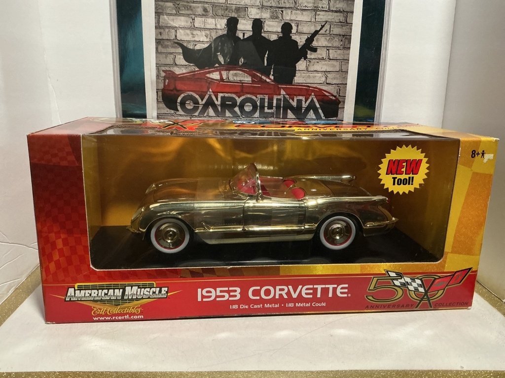 1:18 ERTL COLLECTIBLES AMERICAN MUSCLE - 1953 CORVETTE [GOLDEN] 50TH ANNIVERSARY