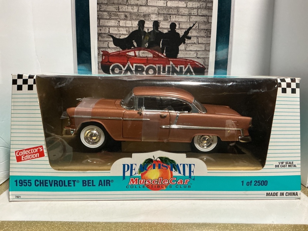 1:18 PEACH STATE 1955 CHEVROLET BEL AIR- [BROWN][DAMAGED BOX]