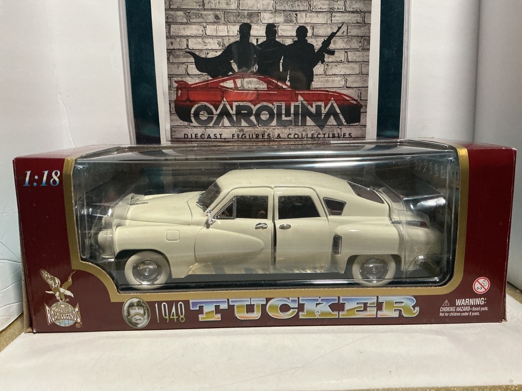 1:18 ROAD LEGENDS 1948 TUCKER WHITE [SCUFF MARKS PLASTIC/BOX]