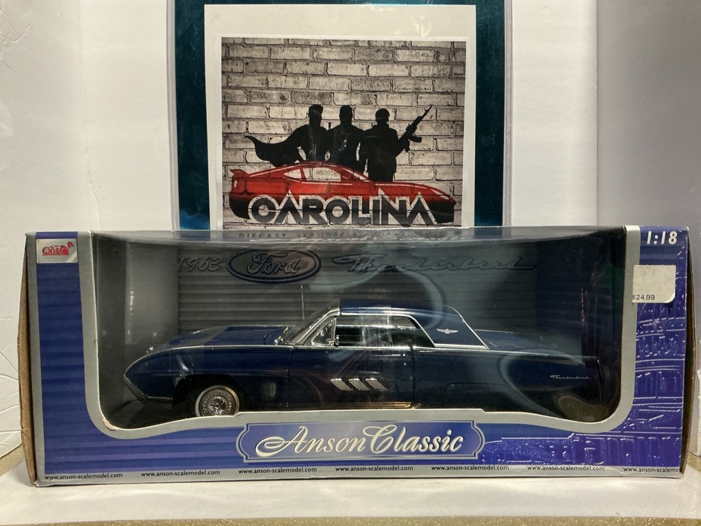 1:18 ANSON- 1963 FORD THUNDERBIRD *PAINT RASH*