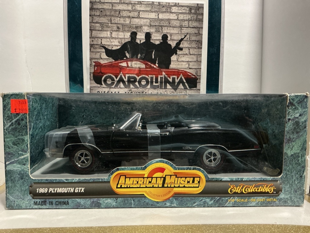 1:18 AMERICAN MUSCLE- 1969 PLYMOUTH GTX HEMI CONVERTIBLE