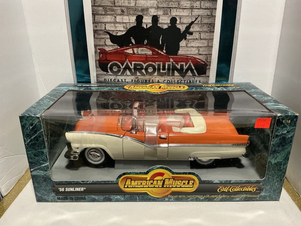 1:18 ERL/AMERICAN MUSCLE - ‘56 SUNLINER [ORANGE/CREAM]