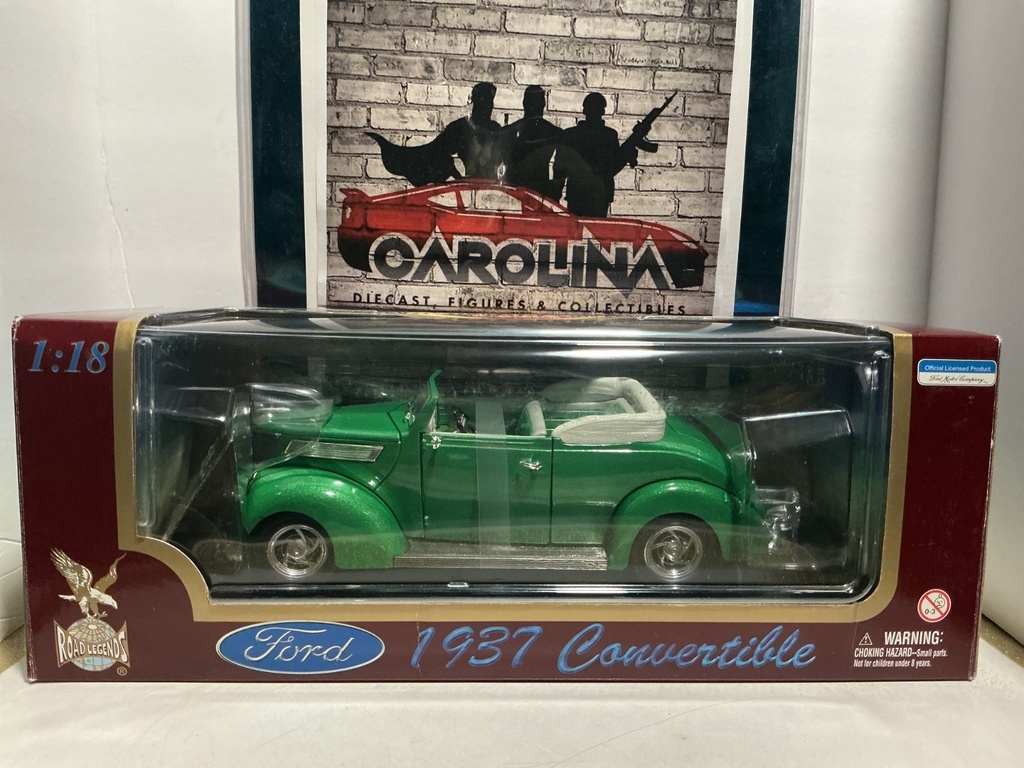 [008318] 1:18 ROAD LEGENDS - FORD 1937 CONVERTIBLE (SCUFF ON PLASTIC)