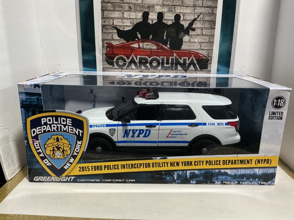 [009466] 1:18 GREENLIGHT COLLECTIBLES - 2015 FORD POLICE INTERCEPTOR UTILITY NYPD SUV #2