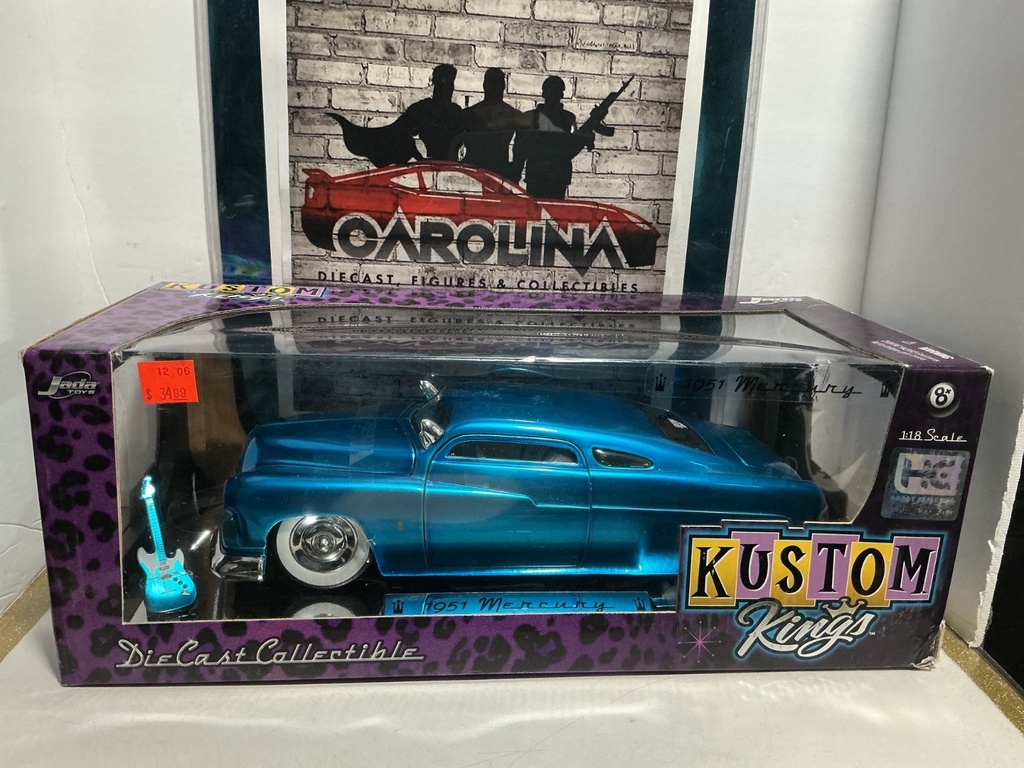 1:18 JADA TOYS - KUSTOM KINGS - 1951 MERCURY [BLUE] [RASH ON THE DOOR]