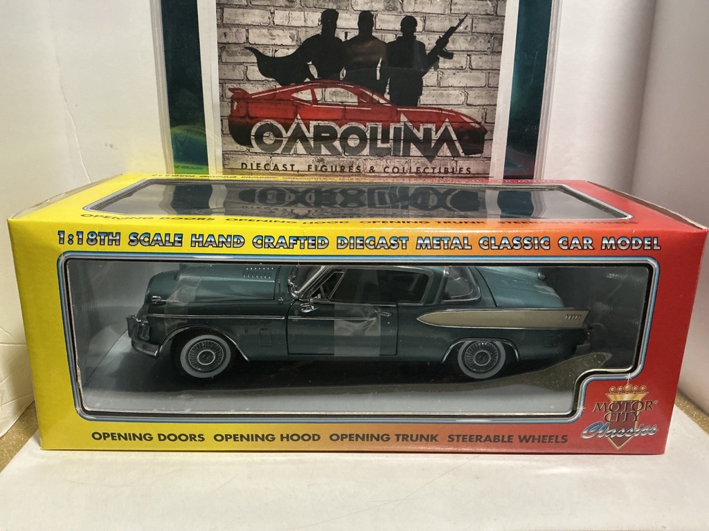 1:18 MOTORCITY CLASSICS - 1957 STUDEBAKER GOLDEN HAWK #80004 WOODSMOKE GRAY