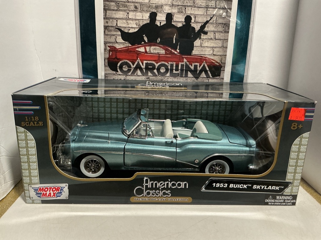 [008671] 1:18 MOTORMAX - AMERICAN CLASSICS - 1953 BUICK SKYLARK [BLUE/WHITE]