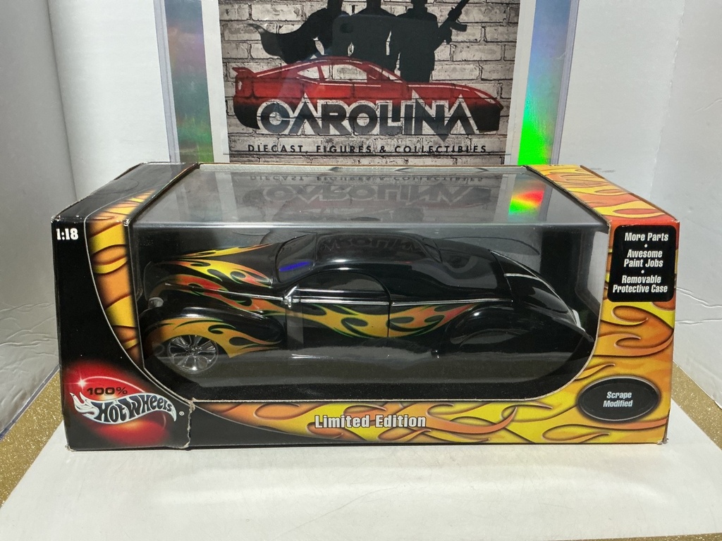 [008932] 1:18 HOTWHEELS SCRAPE MODIFIED LIMITED EDITION - BLACK WITH FLAMES