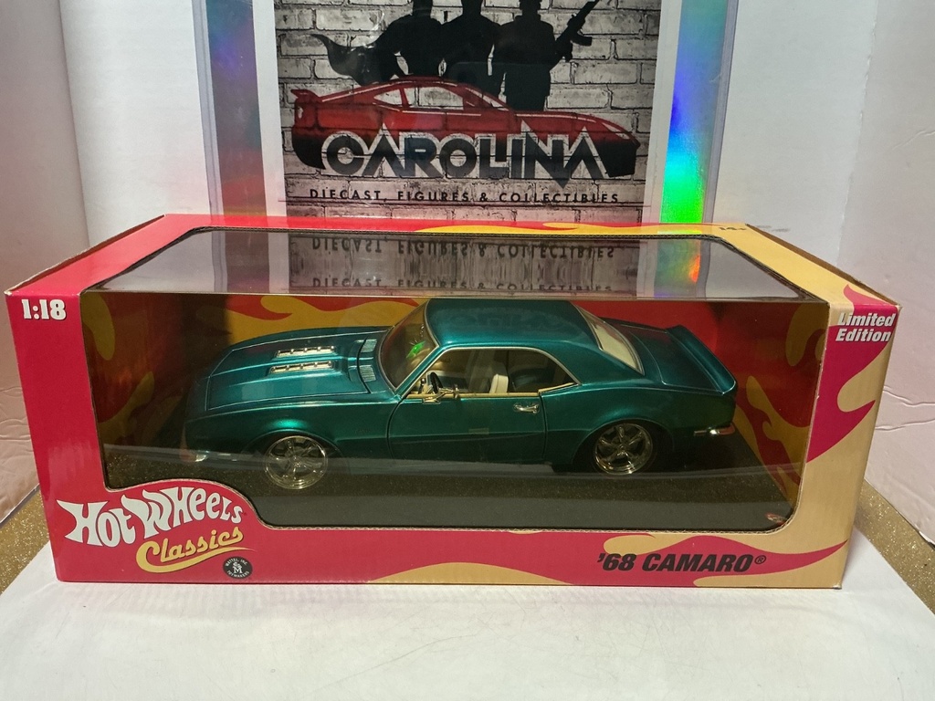 1:18 HOTWHEELS CLASSICS - LIMITED EDITION ‘68 CAMARO BLUE / WHITE