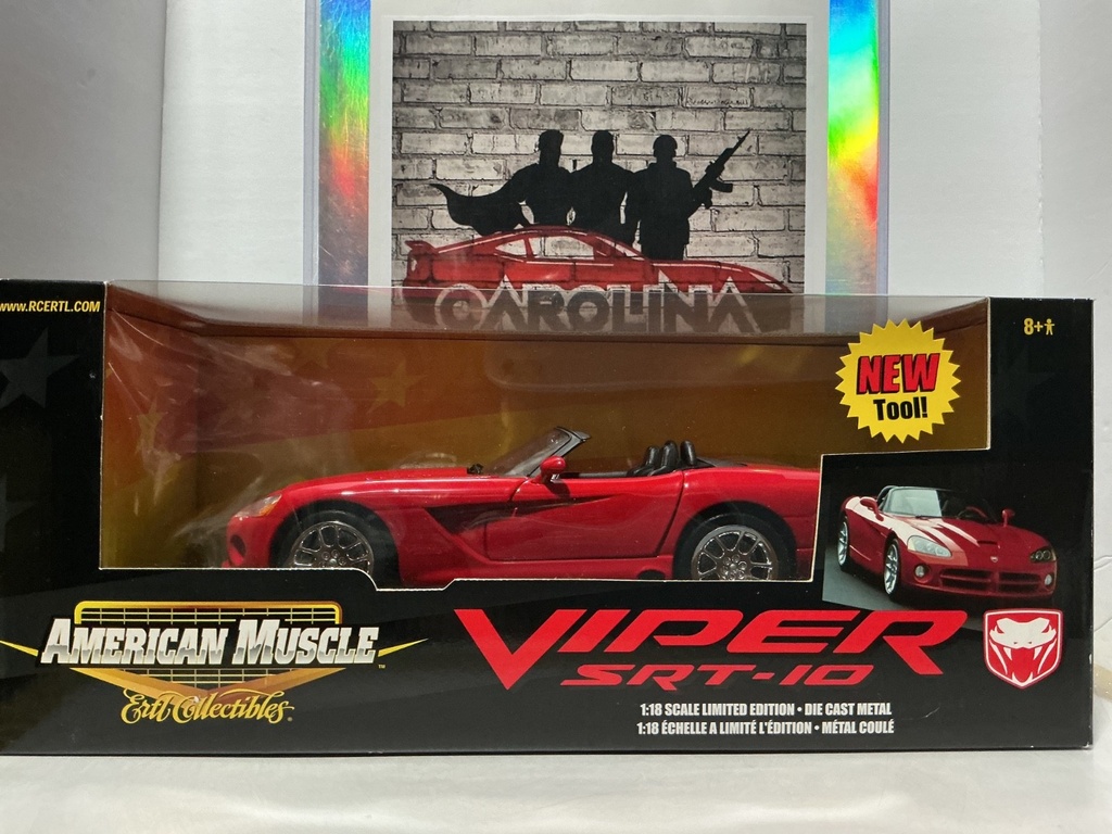[008808] 1:18 ERTL AMERICAN MUSCLE - VIPER SRT-10 COLLECTIBLE [RED/BLACK]