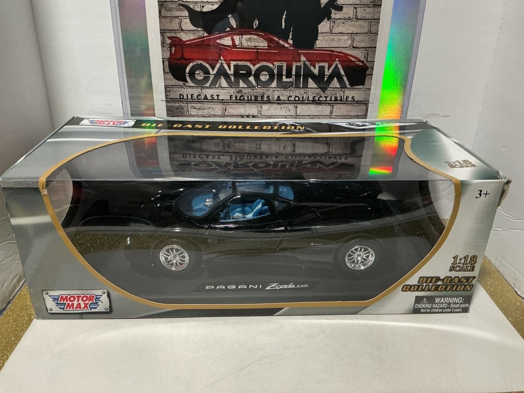 [008998] 1:18 MOTORMAX DIECAST COLLECTION PAGANI ZONDA C12 BLACK ON BLUE