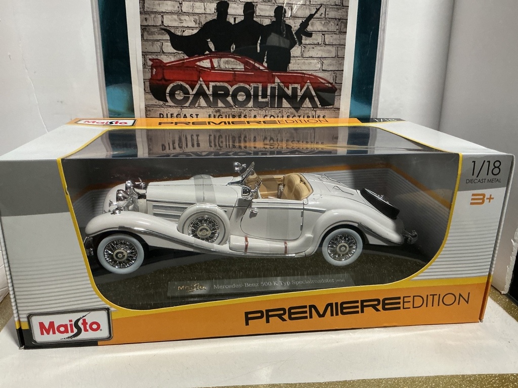[009436] 1:18 MAISTO PREMIERE EDITION - MERCEDES-BENZ 500 K TYPE SPECIALROADSTER [WHITE]