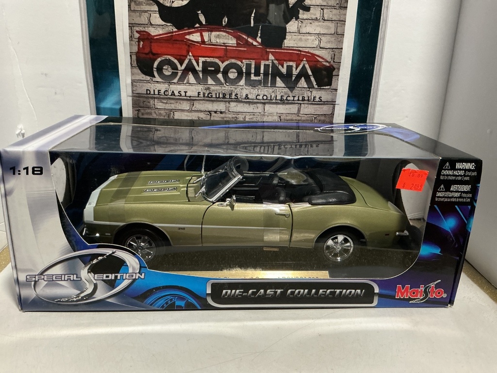 1:18 MAISTO SPECIAL EDITION - 1968 CHEVROLET CAMARO RS/SS 396 [GREEN/BLACK]