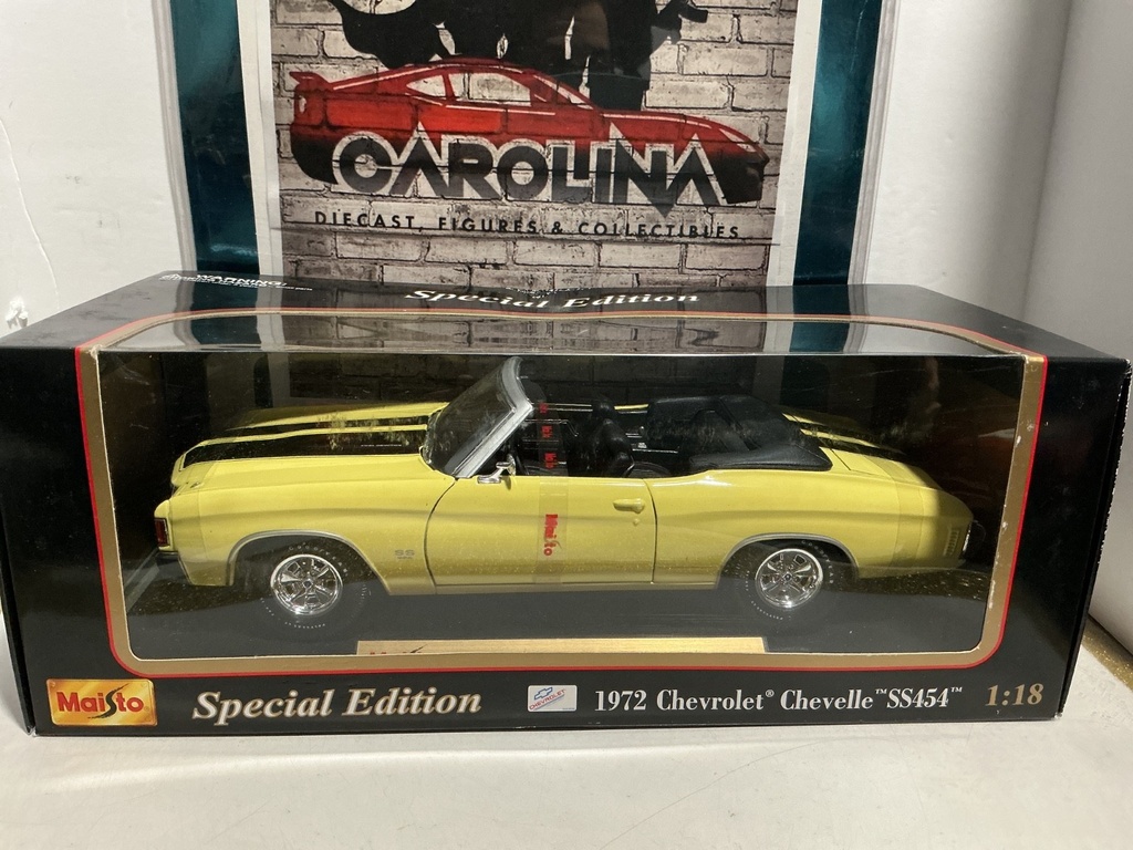1:18 MAISTO SPECIAL EDITION - 1972 CHEVROLET CHEVELLE SS454 [YELLOW/BLACK]
