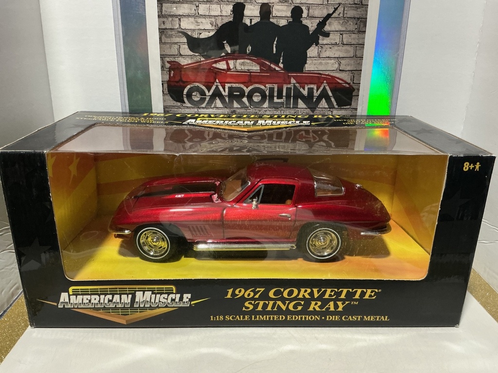 1:18 ERTL   AMERICAN MUSCLE 1967 CORVETTE STINGRAY LIMITED EDITION [RED/BOWN]