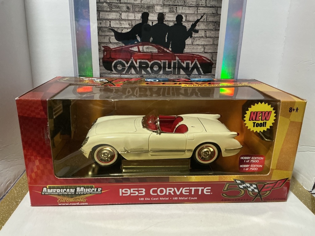 [008904] 1:18 ERTL CORVETTE 50TH ANNIVERSARY 1953 CORVETTE [RED/WHITE]