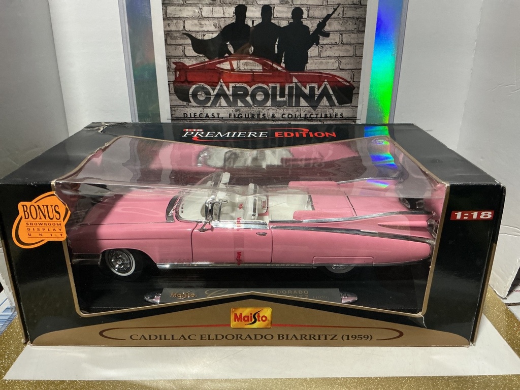 [010225] 1:18 MAISTO CADILLAC ELDORADO BIARRITZ 1959 PINK ON PINK