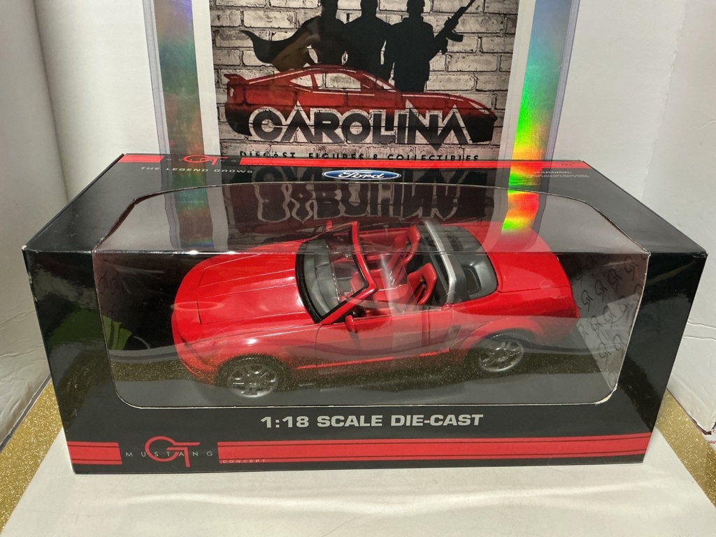 1:18 BEANSTALK FORD MUSTANG CONCEPT CONVERTIBLE RED ON RED