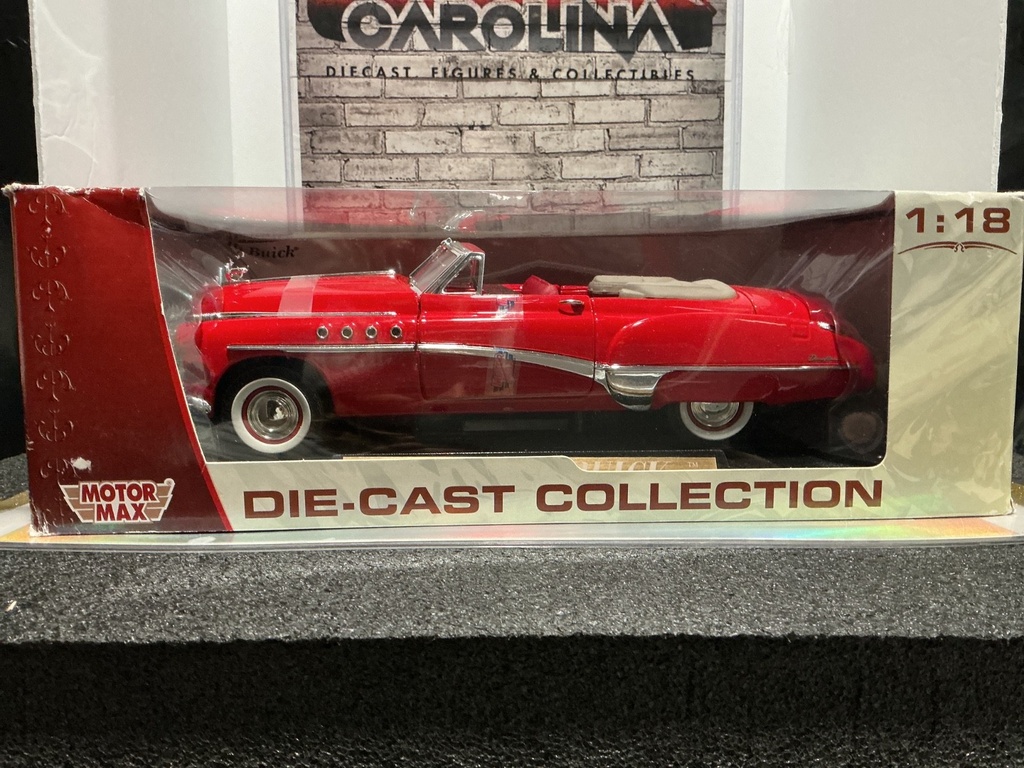 1:18 MOTOR MAX 1949 BUICK RED ON RED { BOX DAMAGED }