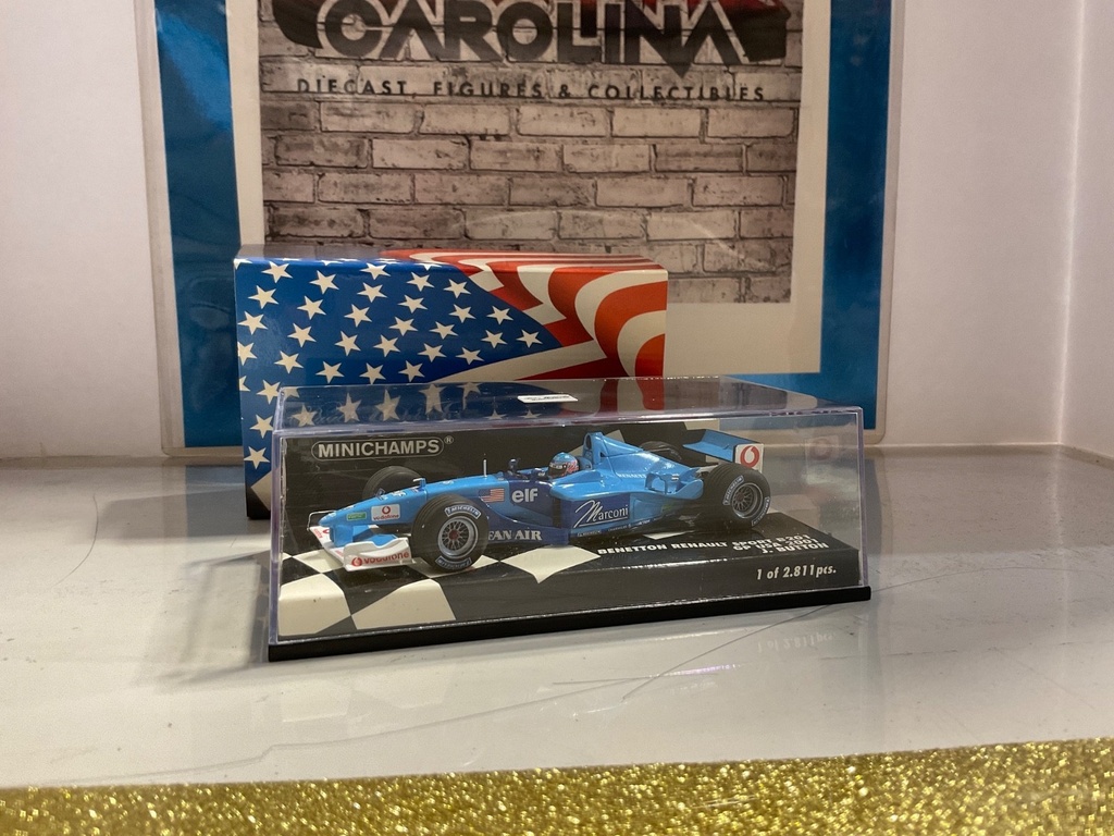 1:43 MINICHAMPS  BENETTON RENAULT SPORT B201 GP USA 2001 J. BUTTON