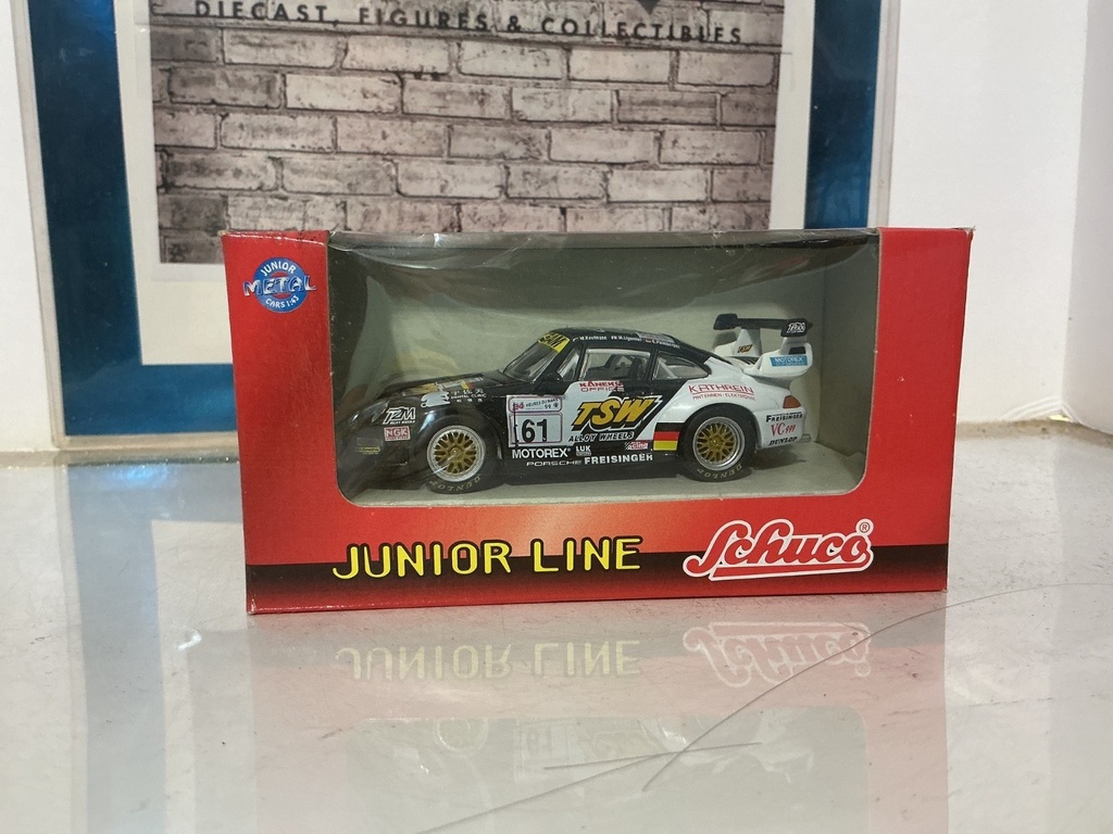 1:43 SCHUCO JUNIOR LINE PORSHE # 61 TSW BOX IMPERFECT