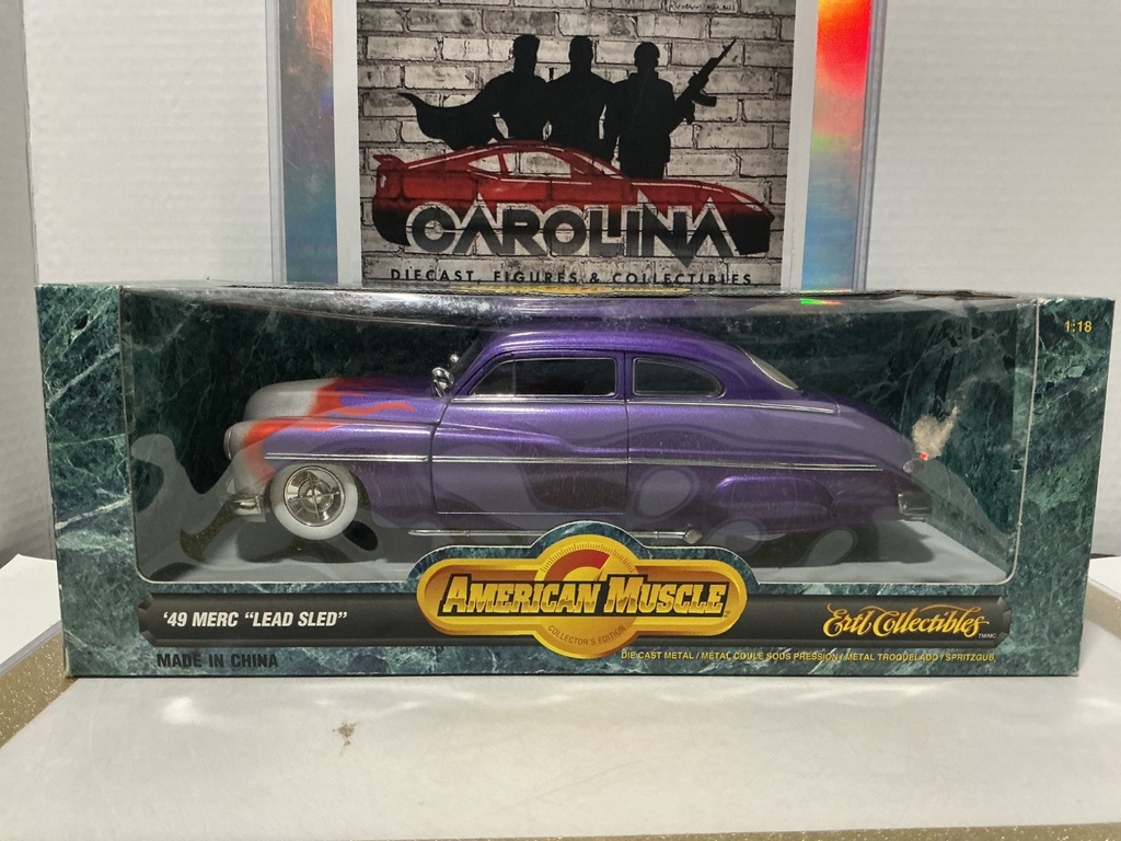 [112306] 1:18 ERTL - ‘49 MERC “LEAD SLED” PURPLE ON BLACK