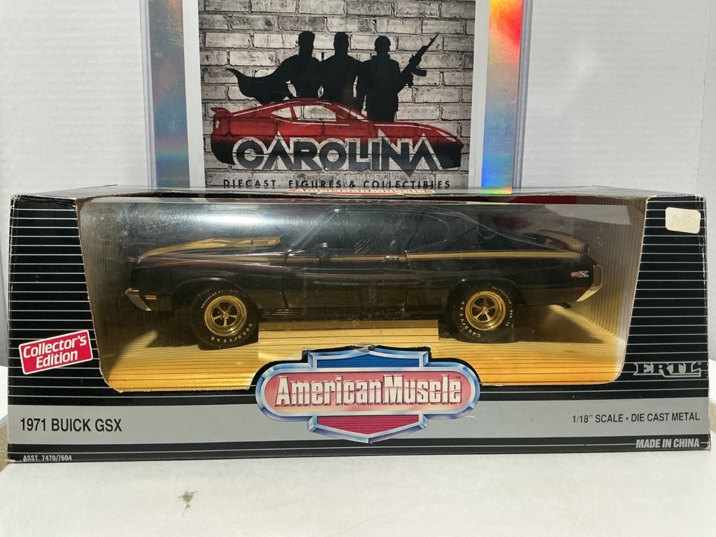 1:18 ERTL AMERICAN MUSCLE 1971 BUICK GSX BLACK ON BLACK