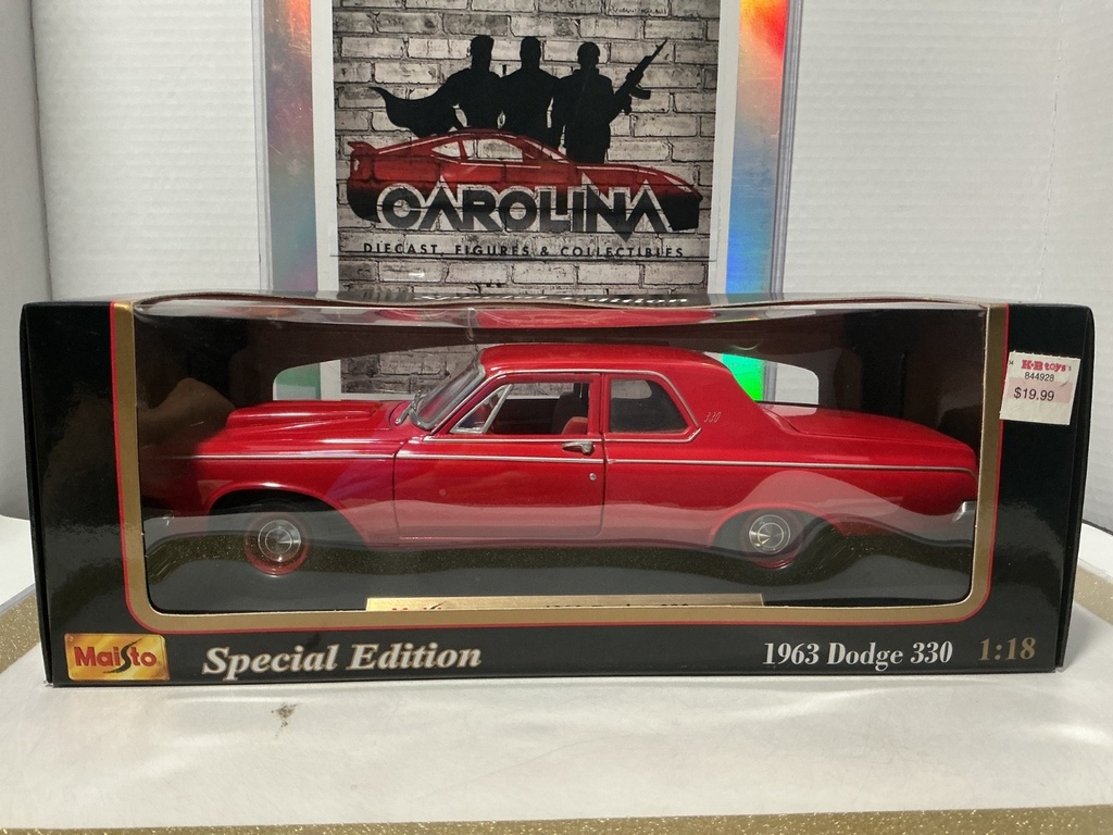 1:18 1963 DODGE 330 RED ON RED