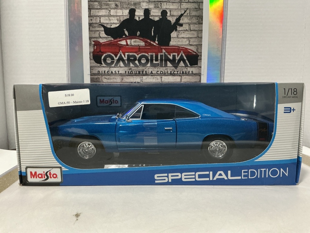 1:18 SPECIAL EDITION 1969 DODGE CHARGER R/T BLUE ON BLACK