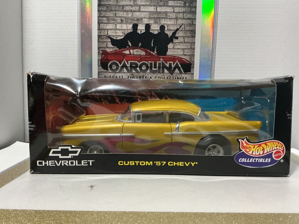 [112461] 1:18 HOTWHEELS COLLECTIBLES CHEVROLET CUSTOM ‘57 CHEVY [PLASTIC DAMAGE]