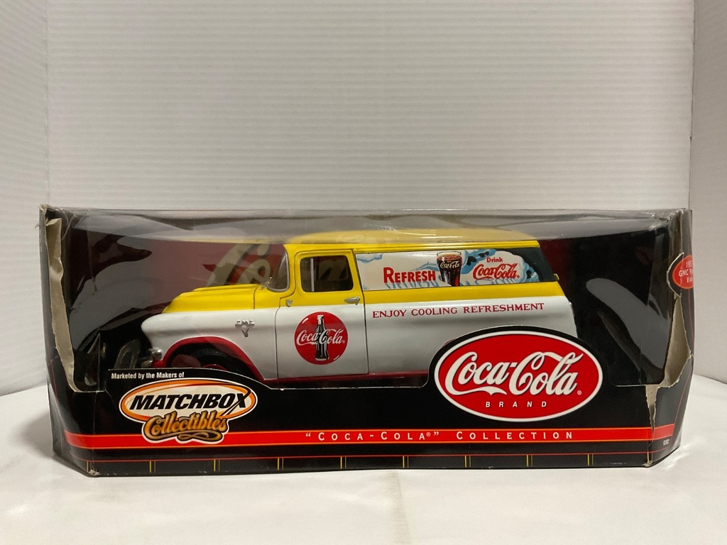 1:18 MATCHBOX COCA-COLA COLLECTION 1957 GMC PANEL VAN YELLOW/WHITE/RED