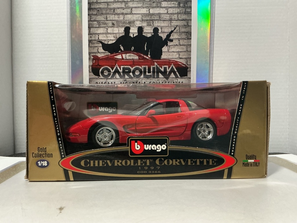 [112478] 1:18 BBURAGO CHEVROLET CORVETTE 1997 GOLD EDITION