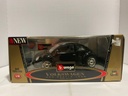 1:18 BURAGO VOLKSWAGEN NEW BEETLE 1998 BLACK ON GREY