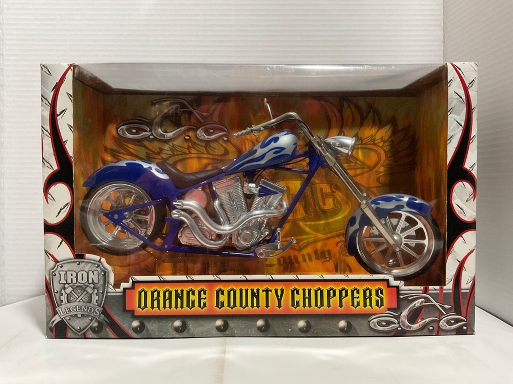 1:6 IRON LEGENDS ORANGE COUNTY CHOPPERS #99212 BLUE/GREY FLAMES