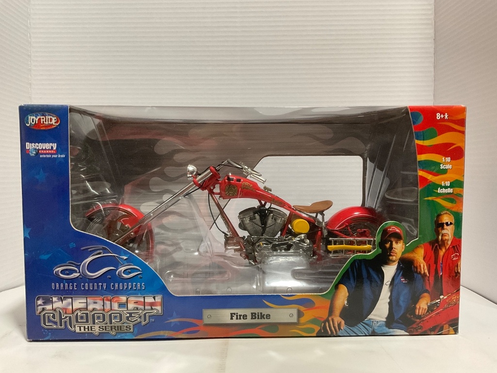 [112485] 1:10 JOY RIDE AMERICAN CHOPPER FIRE BIKE RED