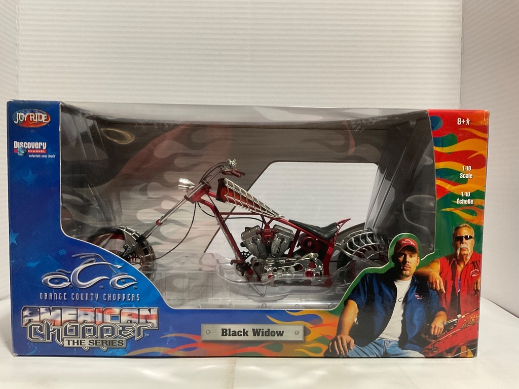 1:10 JOY RIDE AMERICAN CHOPPER BLACK WIDOW RED