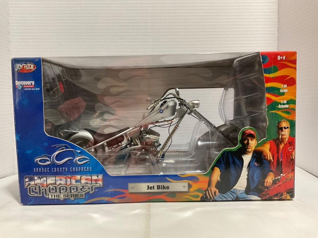 [112489] 1:10 JOY RIDE AMERICAN CHOPPER JET BIKE SILVER/BLACK