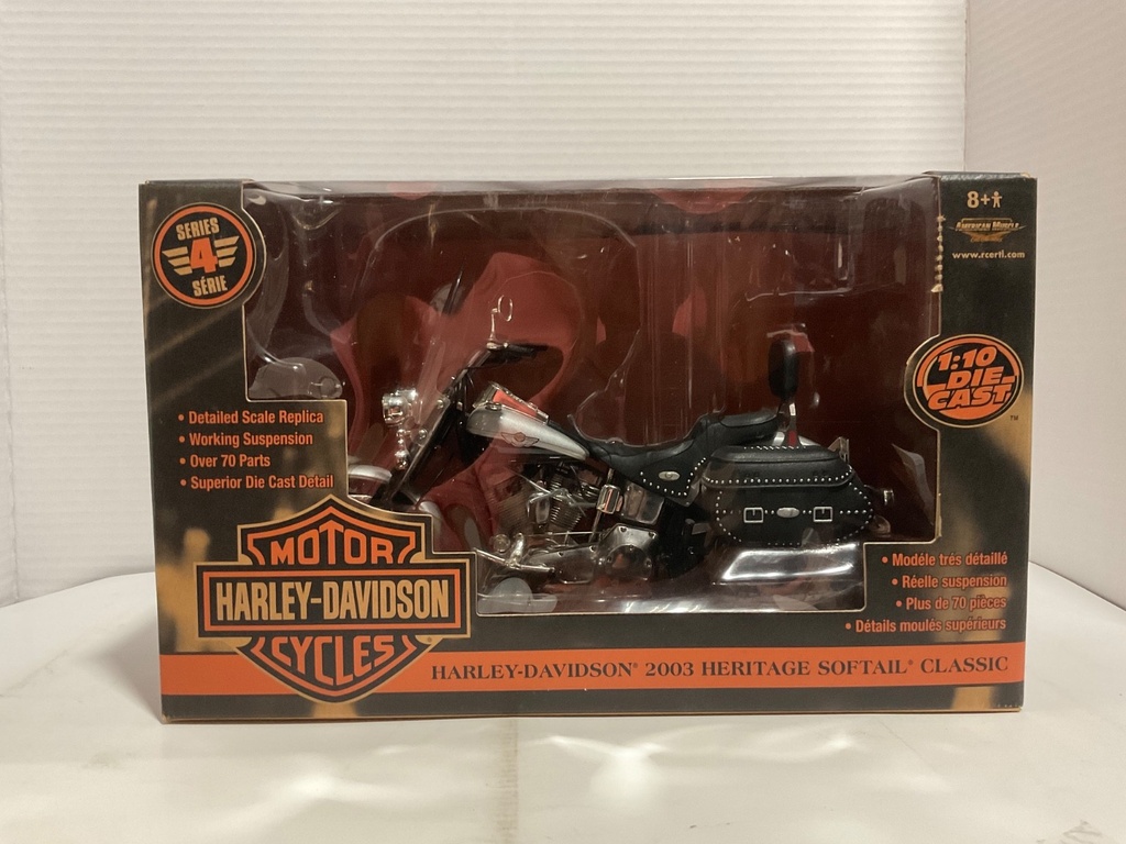 1:10 ERTL RACING CHAMPIONS HARLEY-DAVIDSON 2003 HERITAGE SOFTAIL CLASSIC BLACK