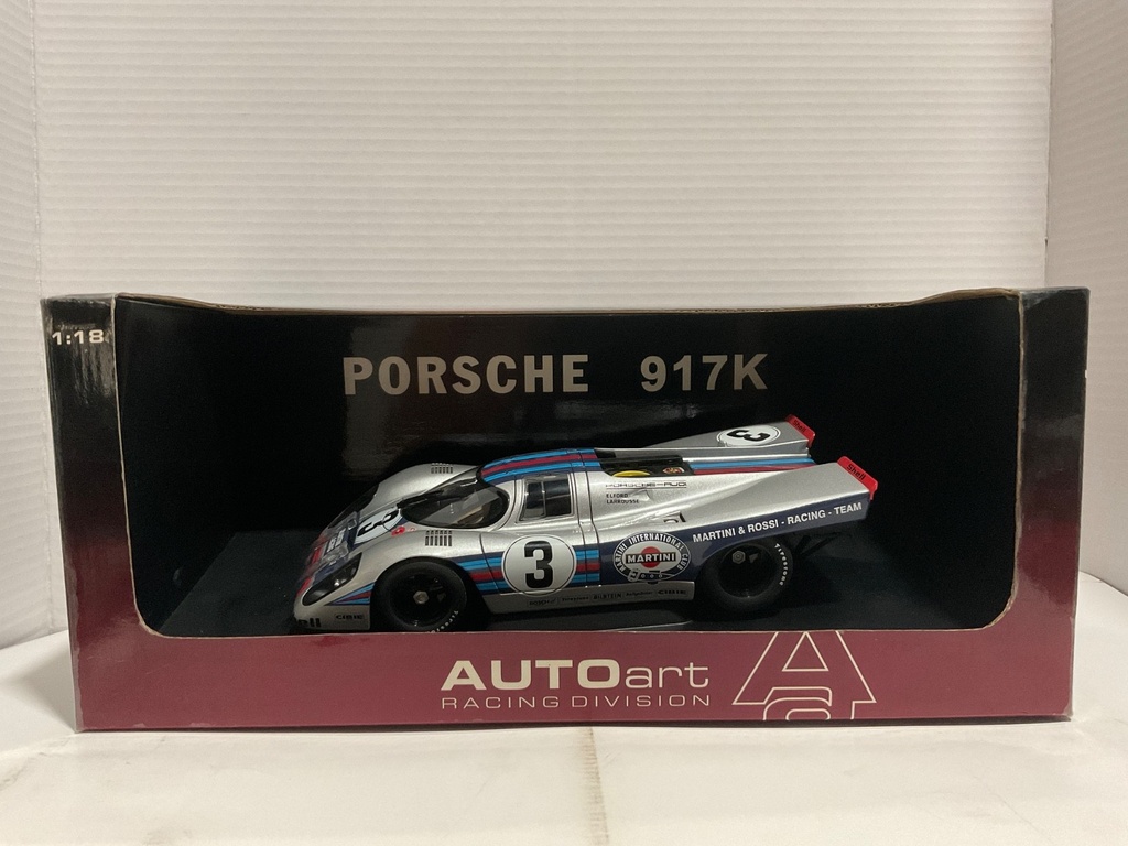 [112500] 1:18 AUTO ART RACING DIVISION PORSCHE 917K SILVER *NO PLASTIC COVER