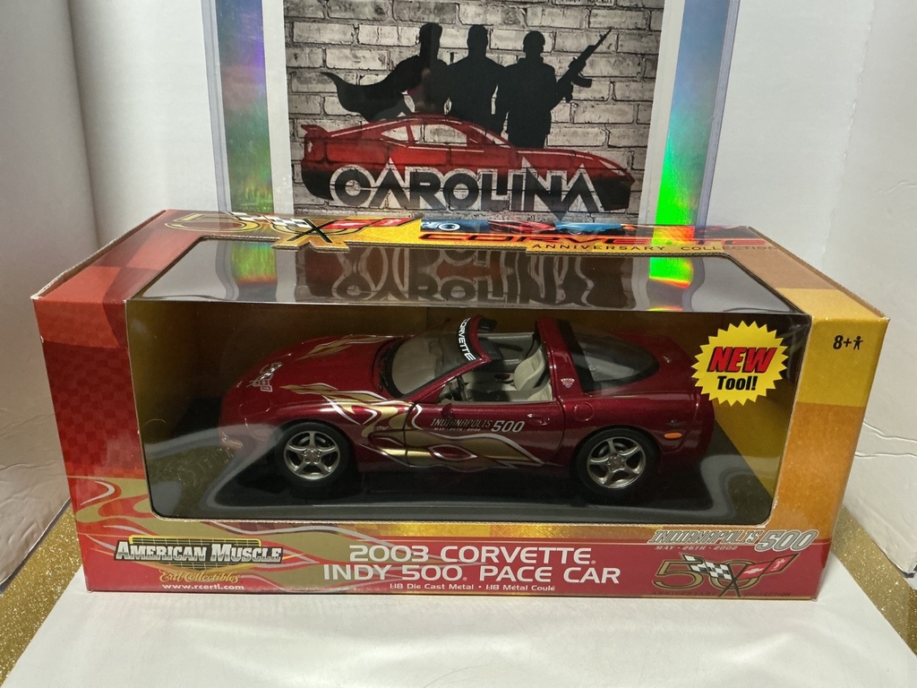 [008779] 1/18 ERTL/CORVETTE 50TH ANNIVERSARY COLLECTION - 2003 CORVETTE INDY 500 PACE CAR