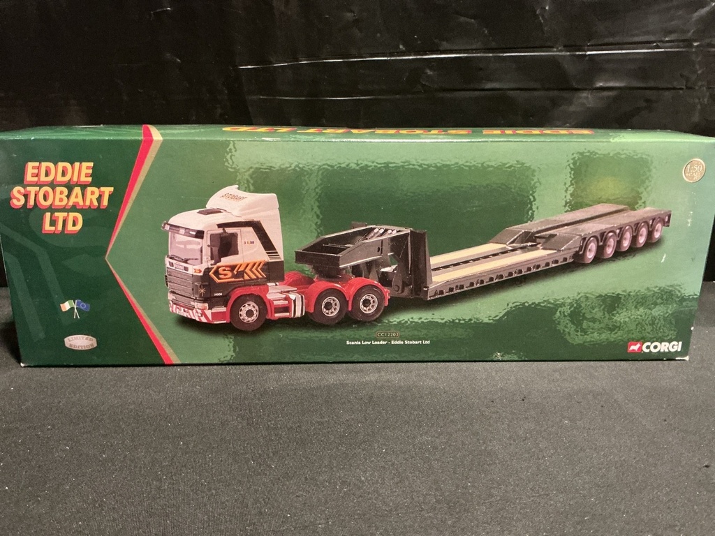 [100114] Corgi 1/50 Scale CC12203 - Scania Low Loader - Eddie Stobart Ltd.