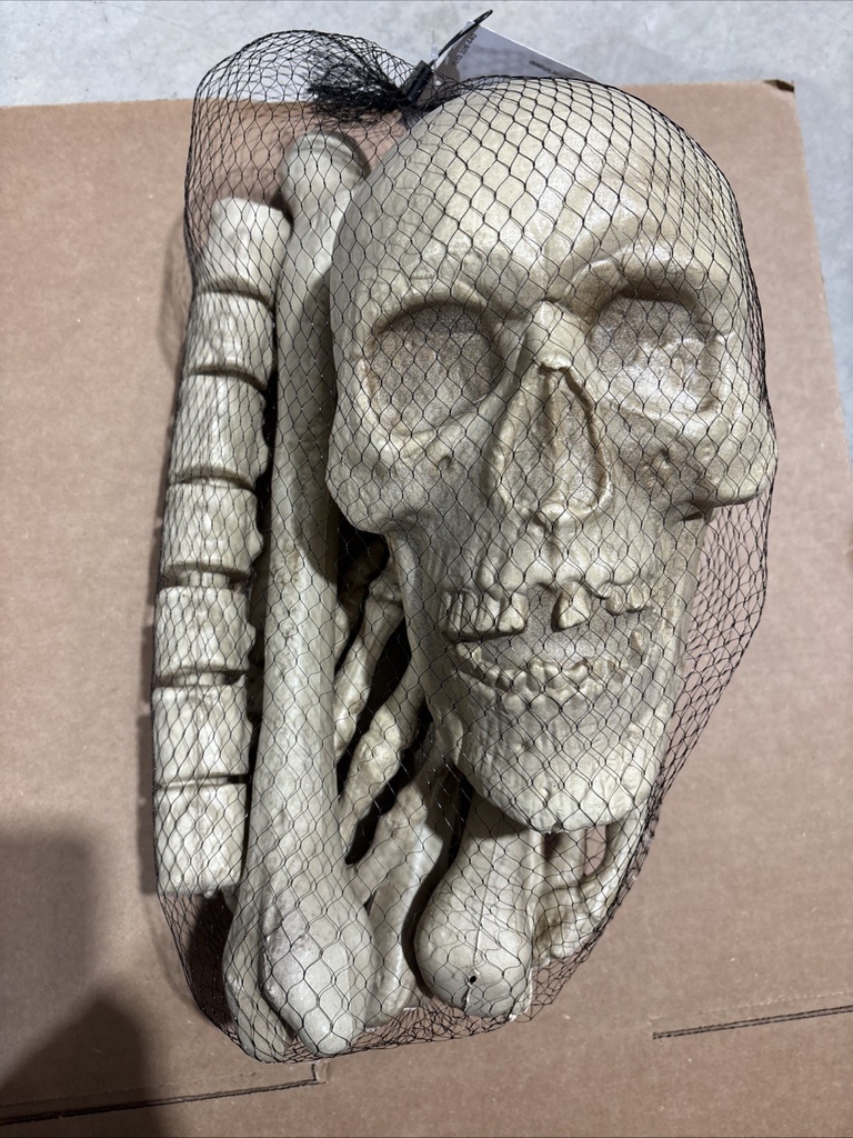 NEW - 10-Piece Human Bag of Bones - Skeletal Remains - Halloween Decor
