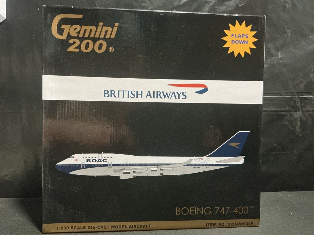 [100037] Gemini Jets 1:200 British Airways 747-400 BOAC  G2BAW834F
