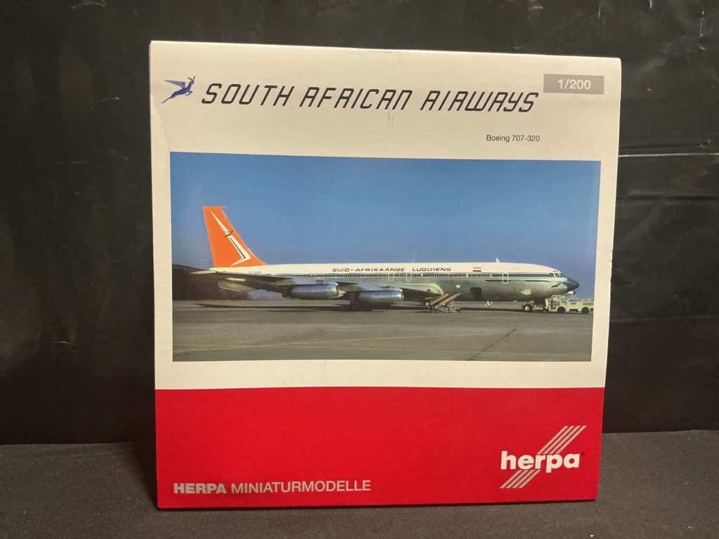 NEW HERPA WINGS 1:200 DIECAST SOUTH AFRICAN AIRWAYS BOEING 707-320 ZS-CKC 558693