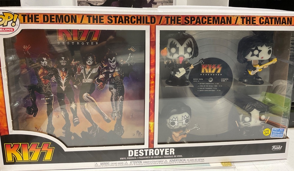 FUNKO POPS ALBUM KISS DESTROYER GLOW IN THE DARK EXCLUSIVE BOX DAMAGED