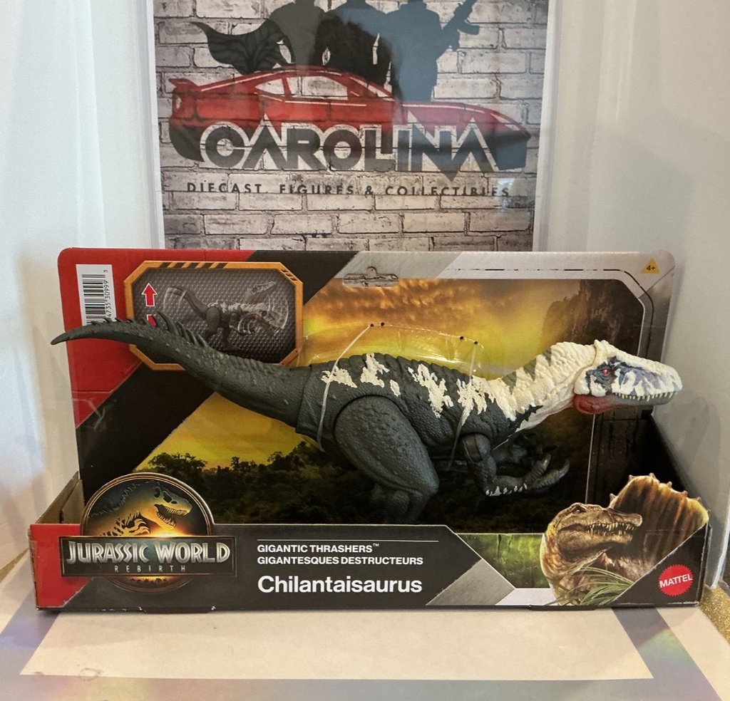 MATTEL- JURASSIC WORLD REBIRTH GIGANTIC THRASHERS- CHILANTAISAURUS