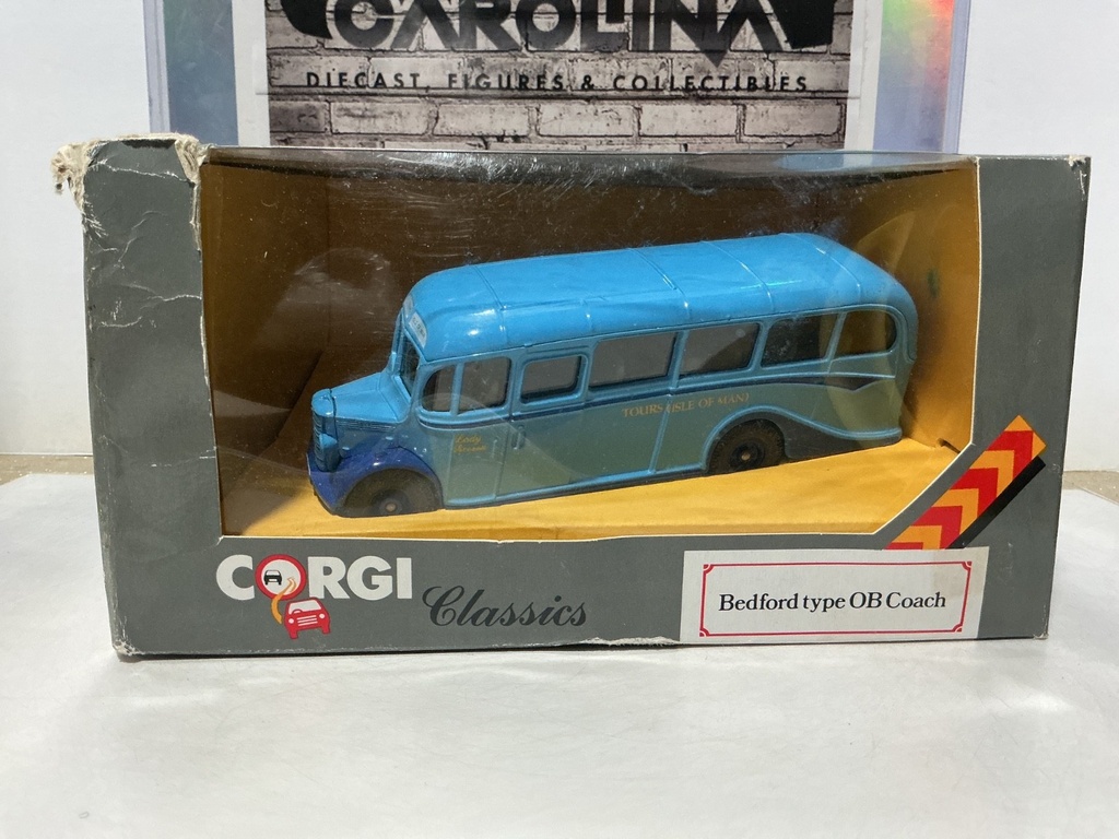 [101814] CORGI CLASSICS - BLUE ON GREEN BEDFORD TYPE OB COACH